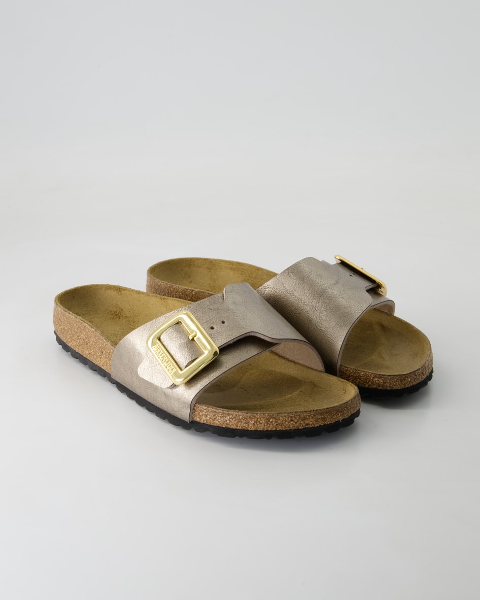 Birkenstock Catalina Cushion Buckle Pantoletten in Gold