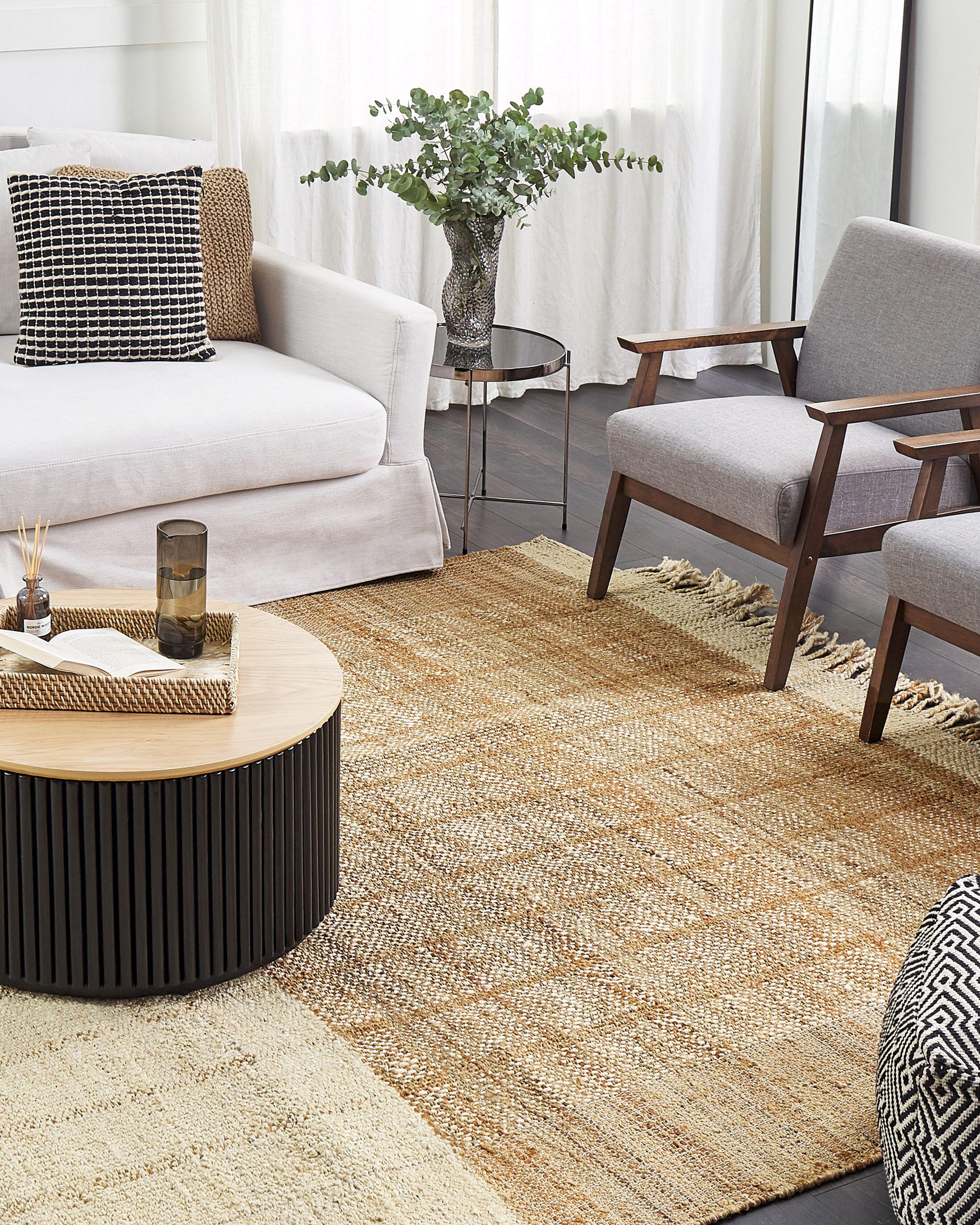 Vloerkleed KARKIN Beige 200 x 300 cm Jute