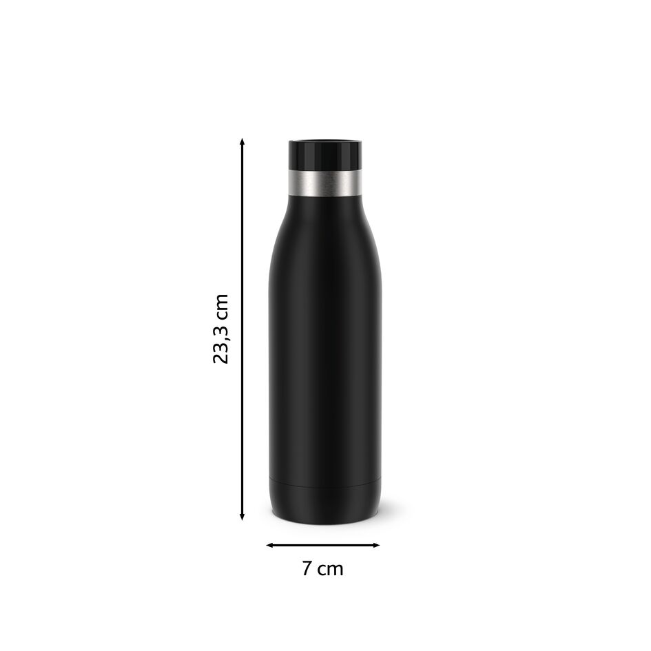 Bludrop Basic N3110110 drinkfles 0,5L RVS/Zwart