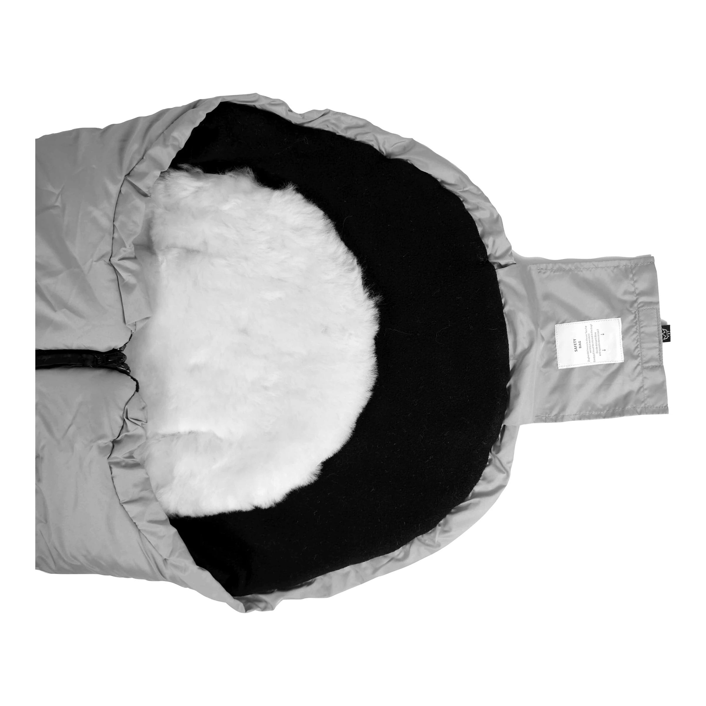 Kaiser Universal Winter-Fußsack mit Lammfelleinlage Little Sheepy für Babyschale, Tragewanne anthracite melange