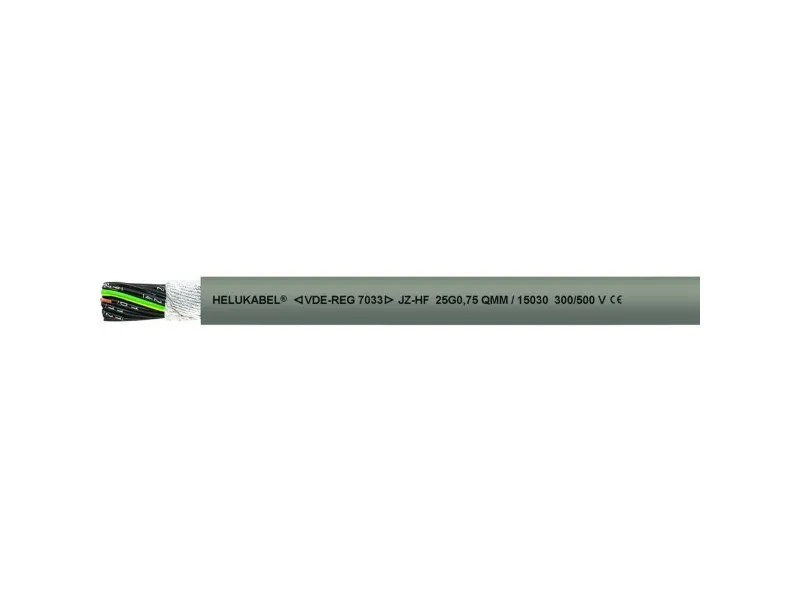 HELUKABEL 15004, Lavspændingskabel, Grå, Polyvinylchlorid (PVC), Cooper, 0.5 mm², 24 kg/km