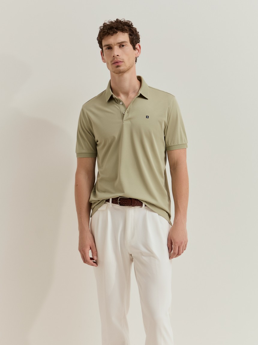 Polo de manga curta regular fit