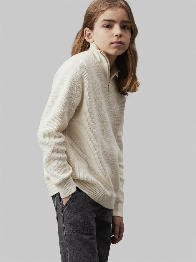 Calvin Klein HALF-ZIP MONO SWEATER Ybi