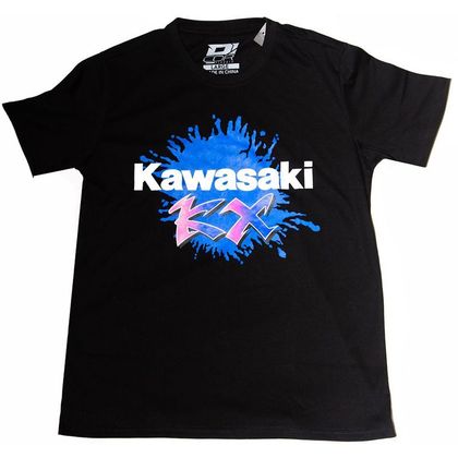 T-Shirt manches courtes D'cor Kawasaki Retro - Noir / Bleu