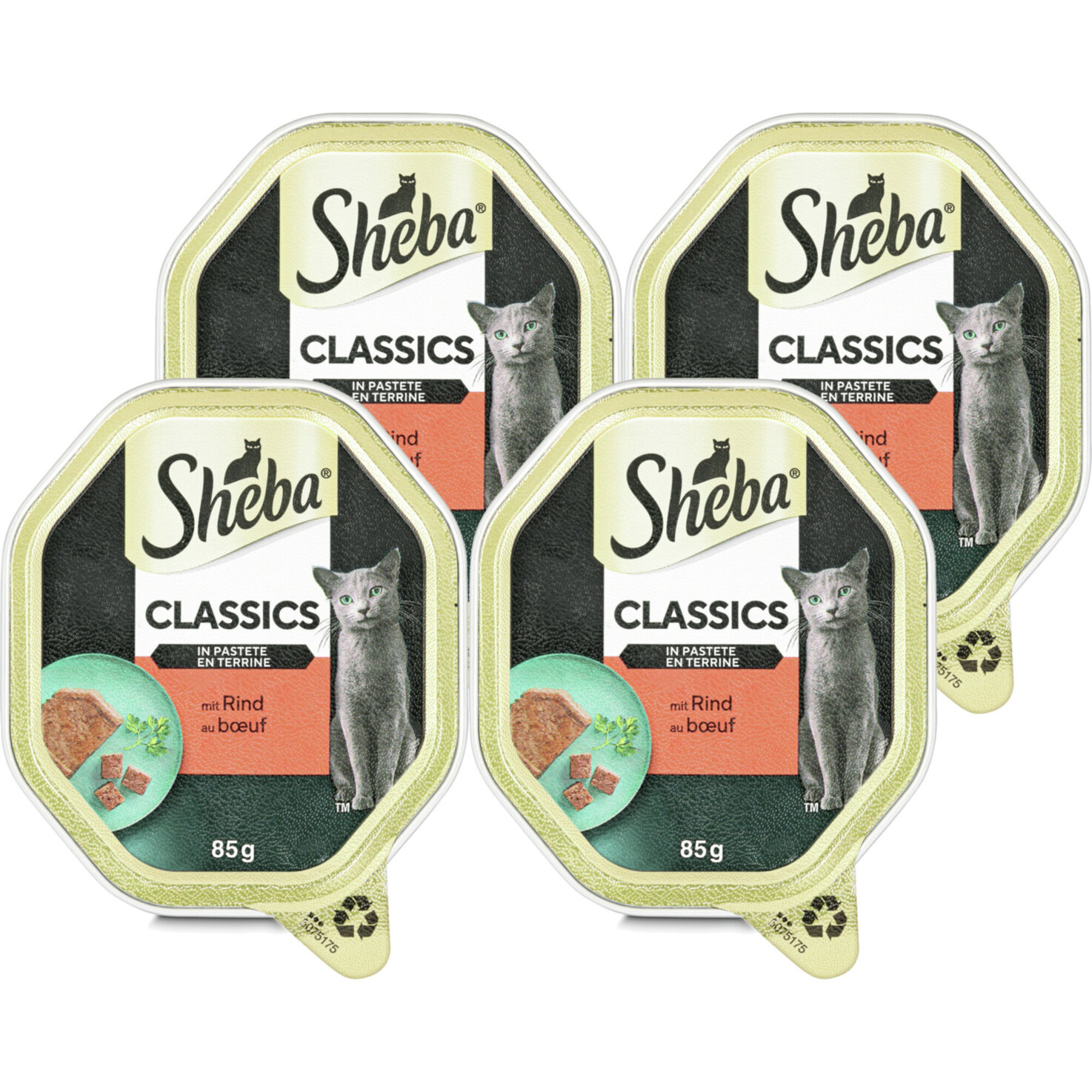 Sheba Classics Katzenfutter Pastete Rind 4x 85g