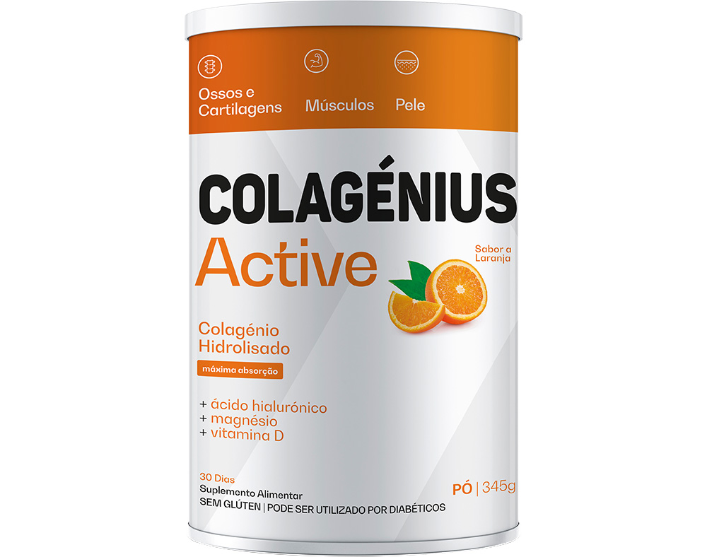 SUPLEMENTO COLAGENIUS ACTIVE LARANJA PÓ 345G