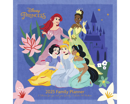 Princess Family Planner, 6 kolommen, 2025, 30x30 cm