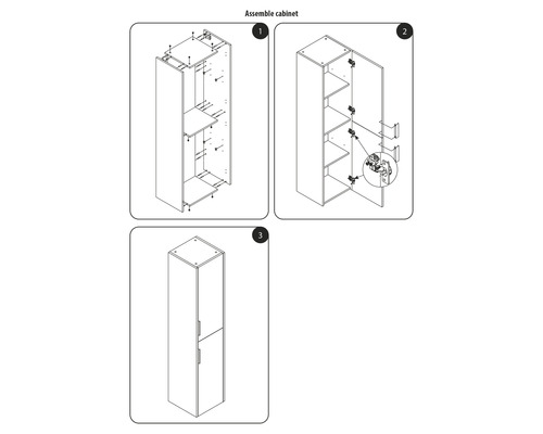 Bolo hoge kast (verschillend) BxHxD 35 x 160 cm x 35 cm, frontkleur licht eiken