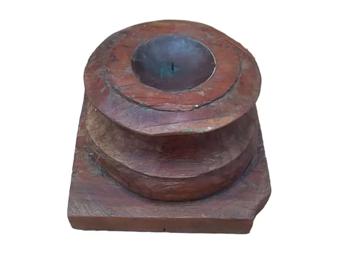 Chandelier en bois marron 26x26x23h