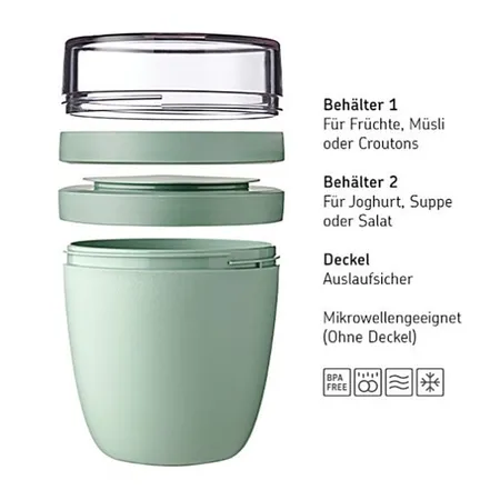 Mepal Lunchpot Ellipse - Vivid mauve