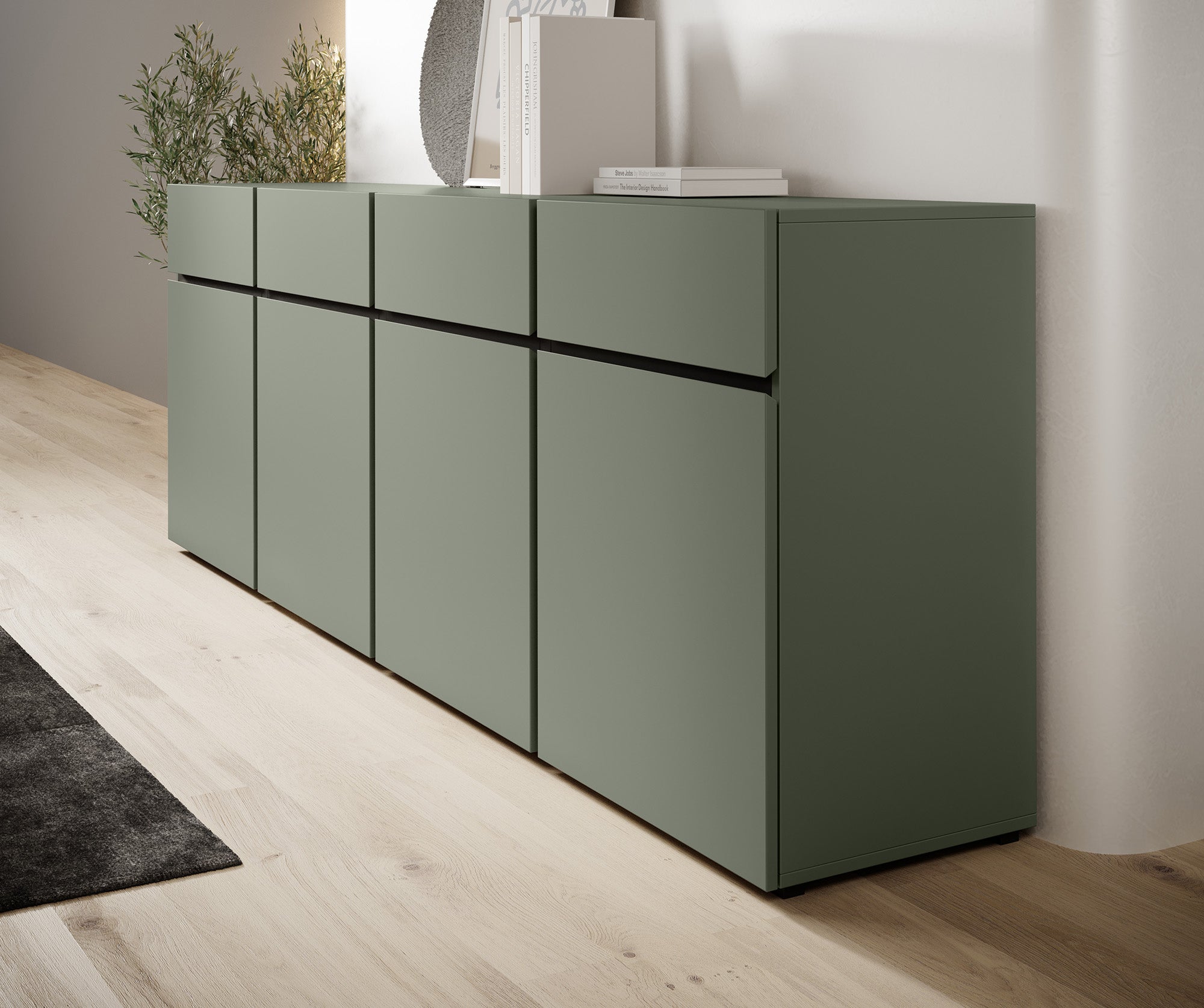 Cainan - Dressoir - Groen - 225x40x78 cm