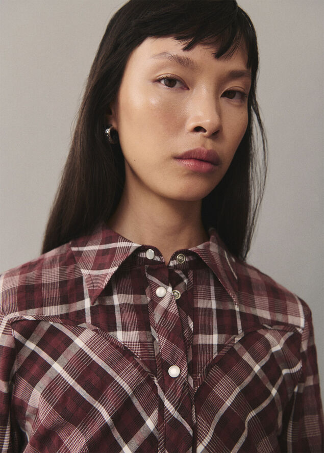 MANGO Check cotton shirt 78