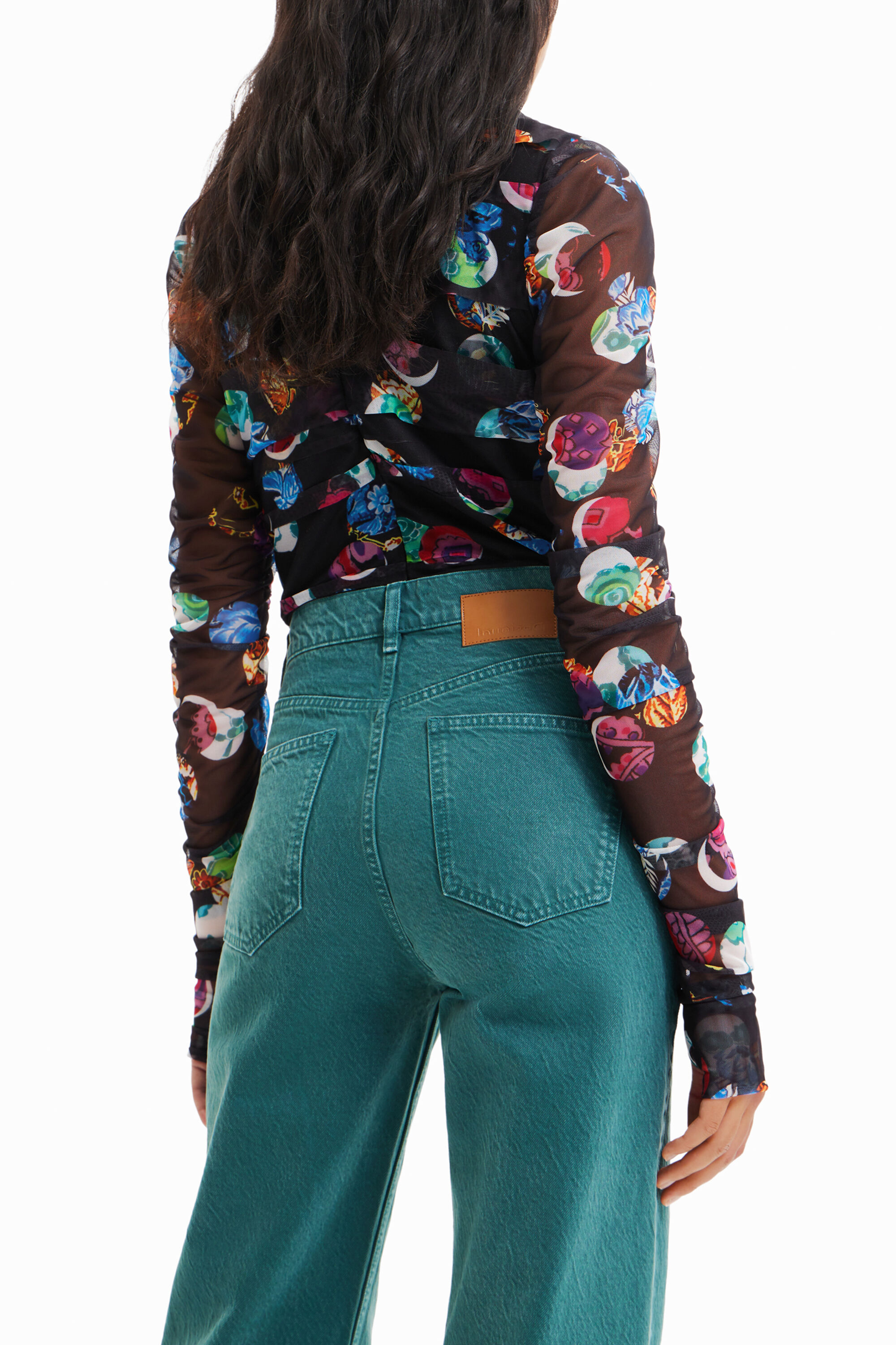 Body com estampa de bolinhas estilo fantasia