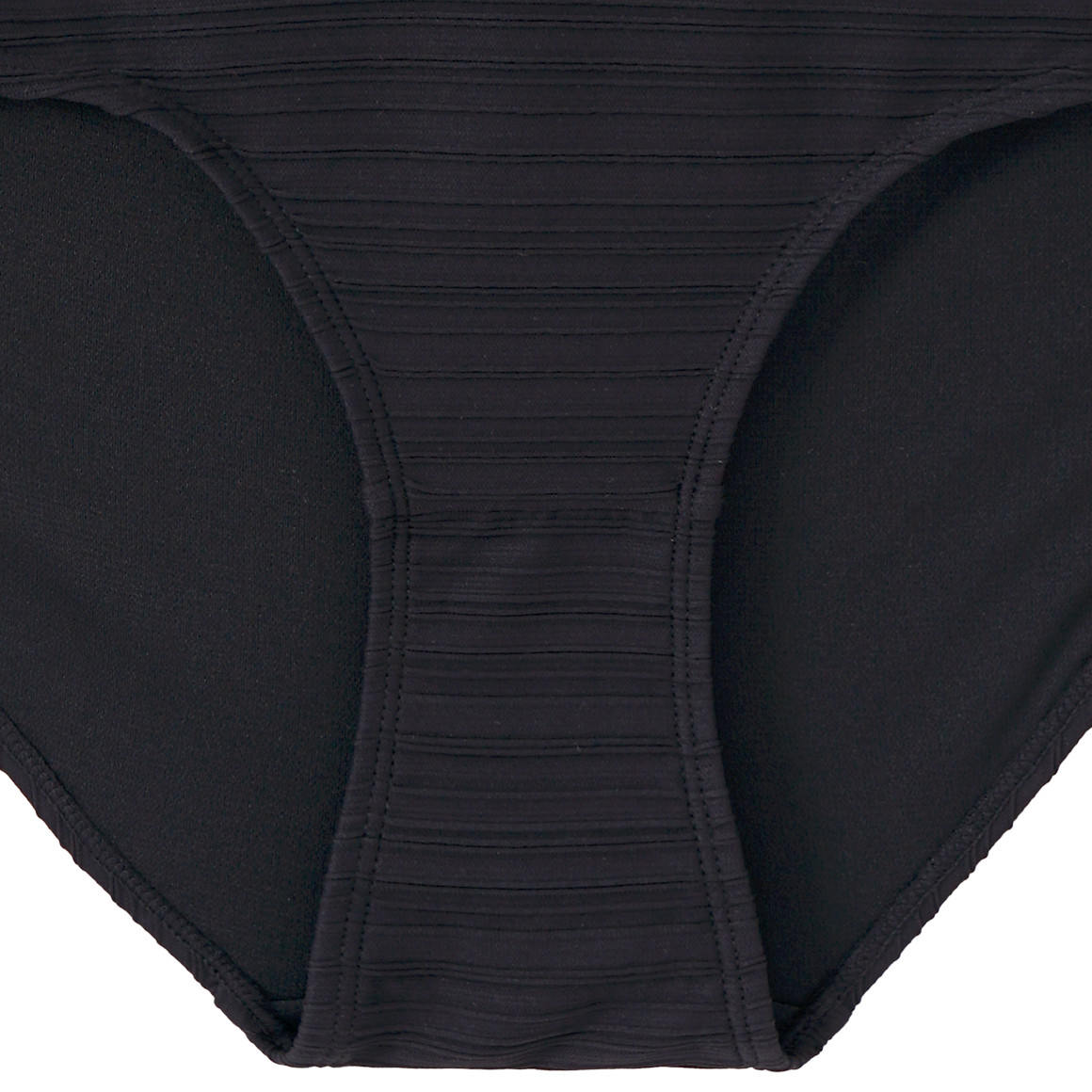 Gina Benotti Damen Bikinipanty mit Streifenstruktur schwarz