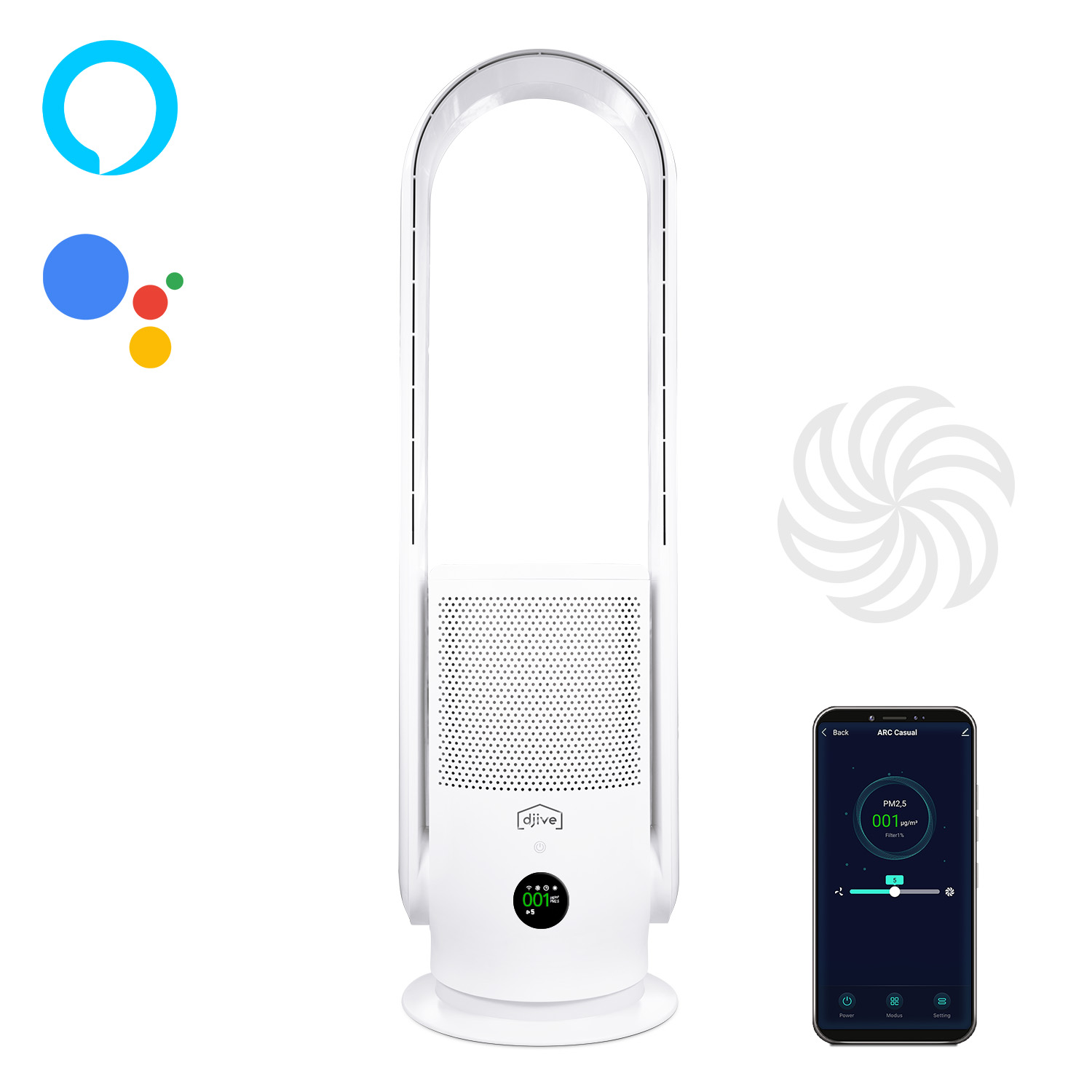djive Flowmate ARC Casual 2in1 Fan and air purifier