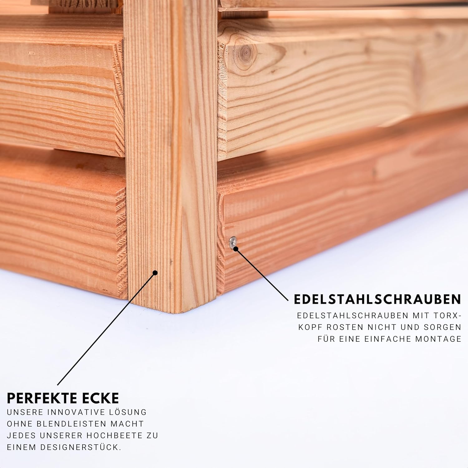 Hochbeet Rhombus XL Lärche Holz für Außen Naturbelassen Kräuterbeet Gemüsebeet Pflanzkübel