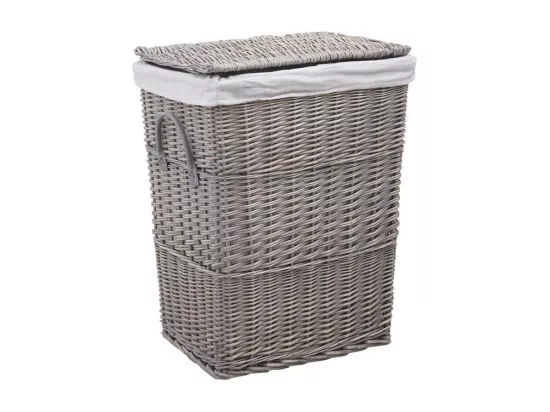 Corbeille à linge en osier avec doublure 100% coton