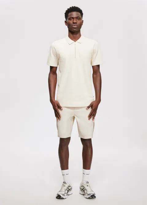 Polo met rits off-white (CREME.L)