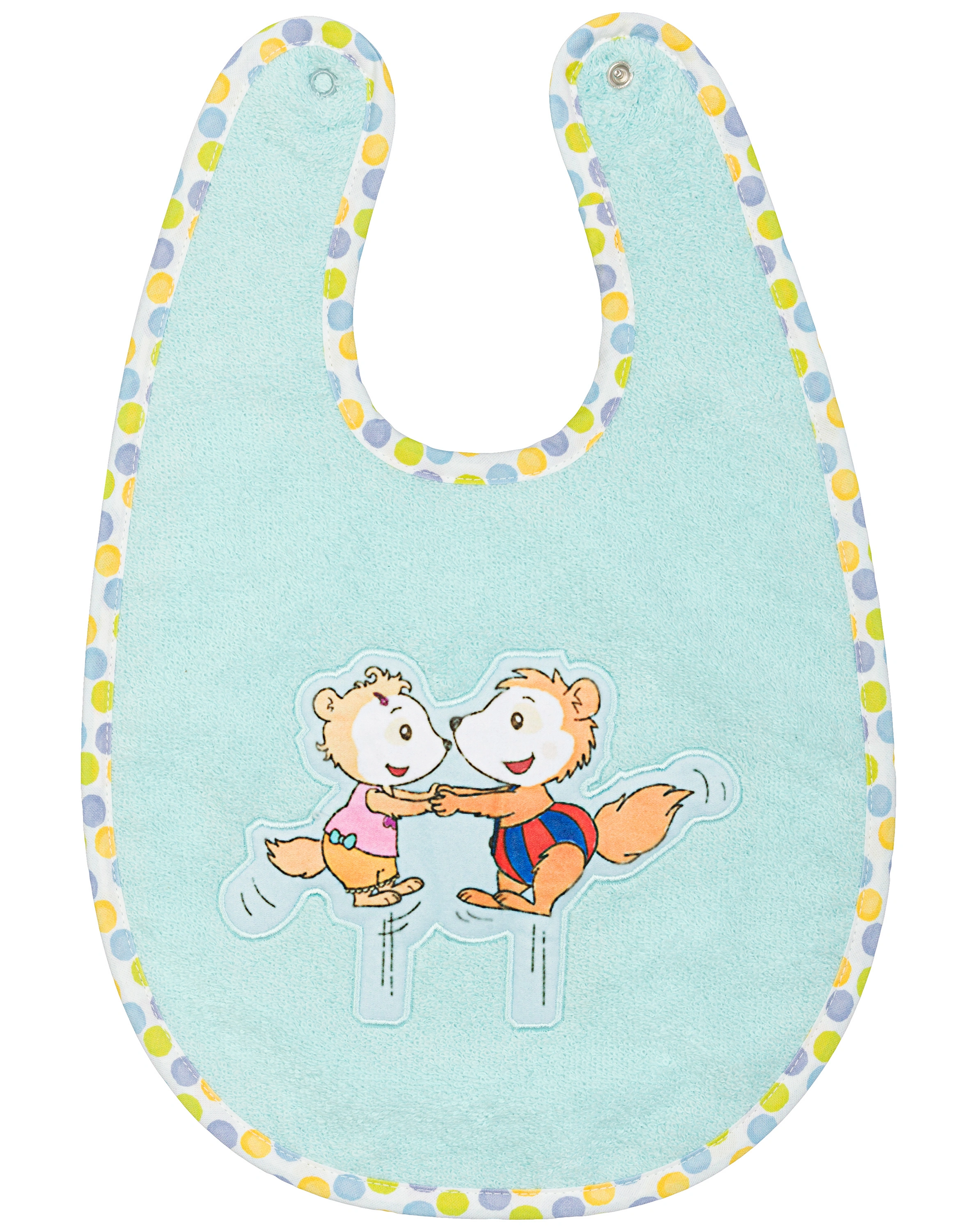 Lätzchen BOBO SIEBENSCHLÄFER (24x24) in türkis