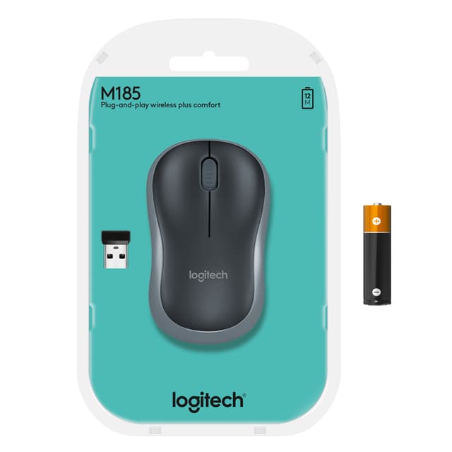 Logitech Trådløs Mus M185 (Grå)