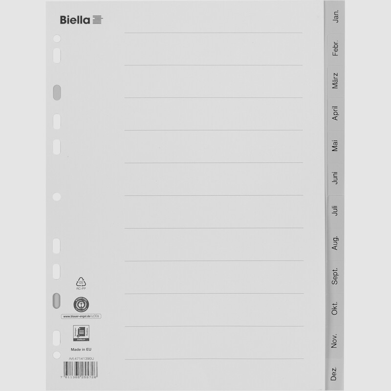 Biella Register, deutsch, A4, Jan-Dez