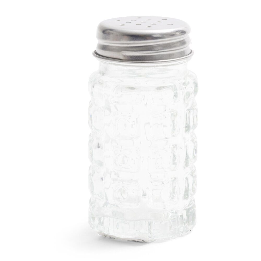 Salière et poivrière de table en verre et inox 50ml