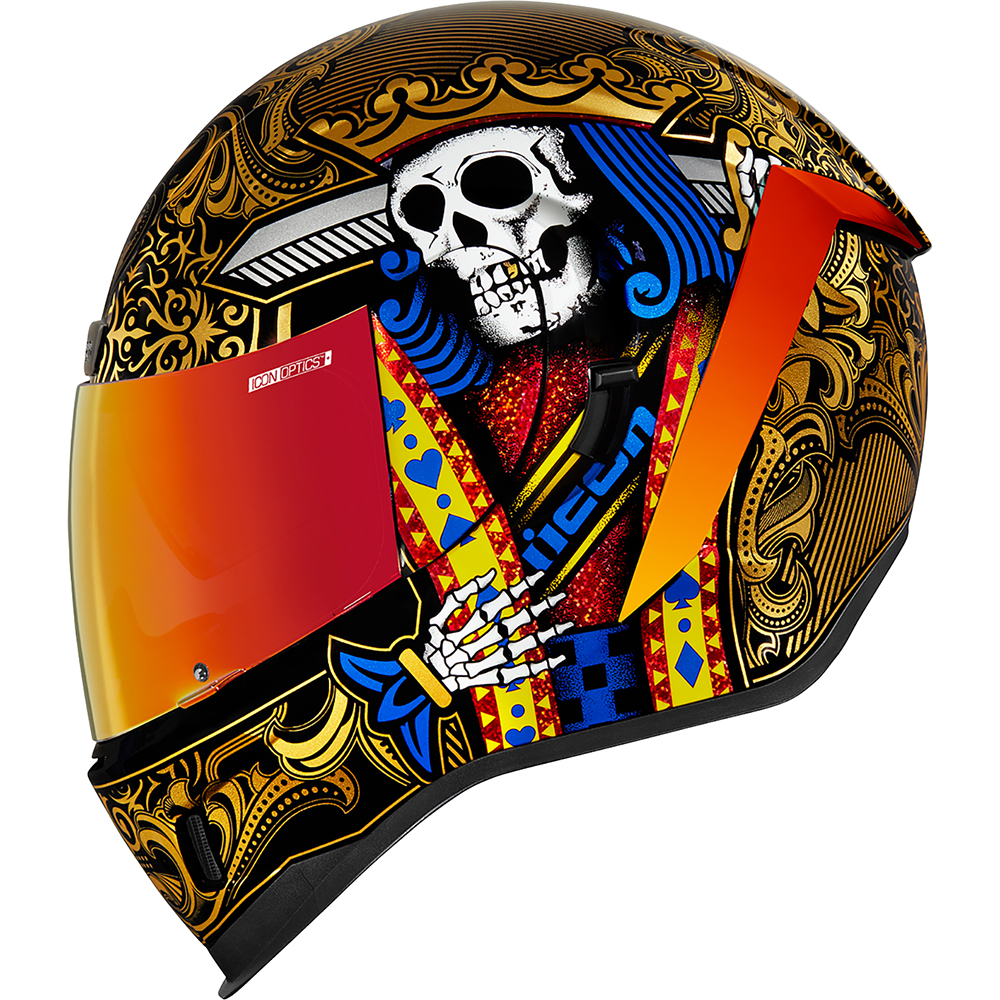 Icon - Casque Airform Suicide King™ Or / Noir / Bleu / Rouge