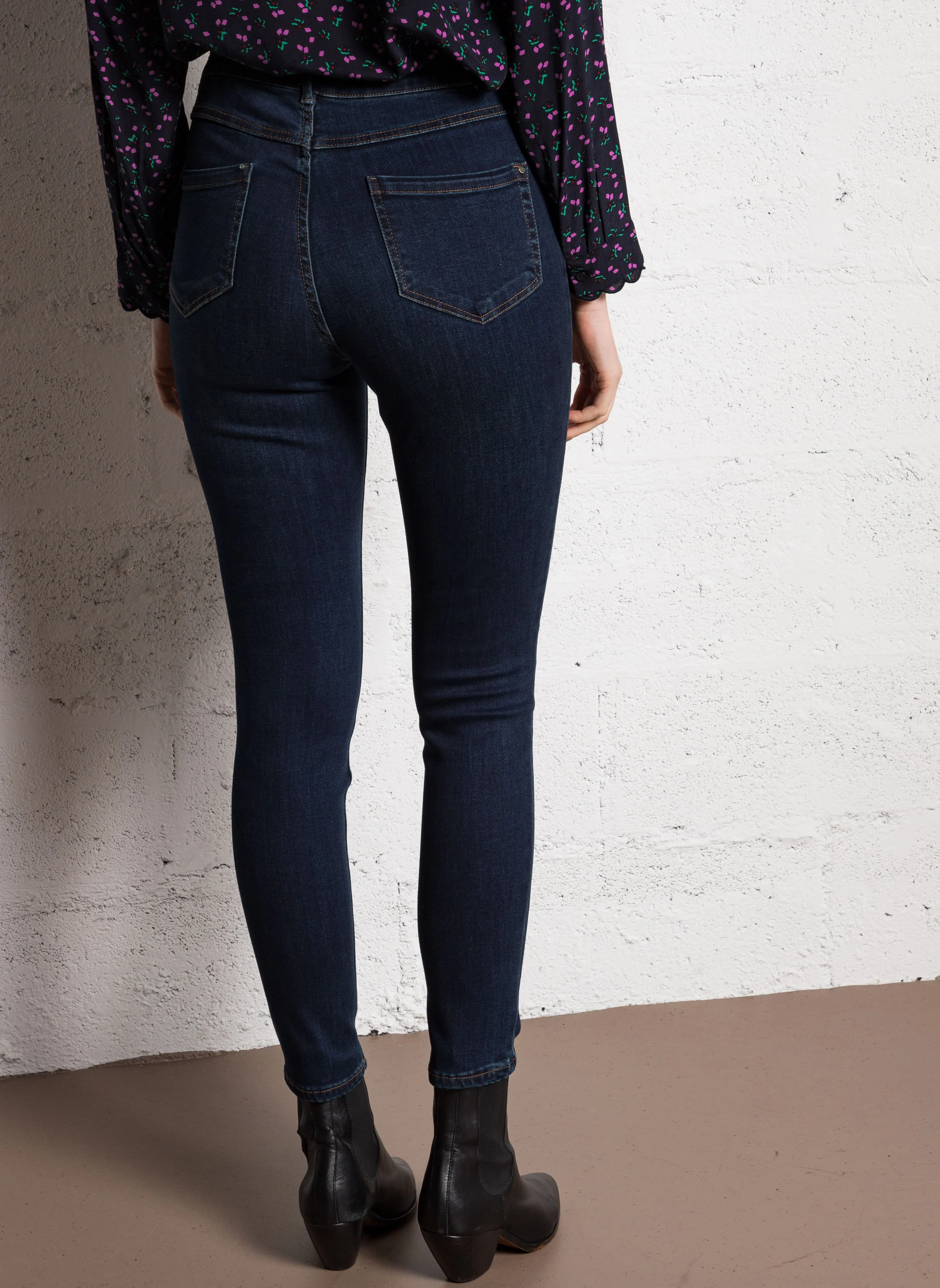 SUZY - Jean slim en coton mélangé | Bleu