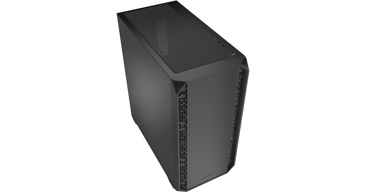 SharkoonAK2 midi tower behuizing  (Zwart | 2x USB-A | 1x USB-C)