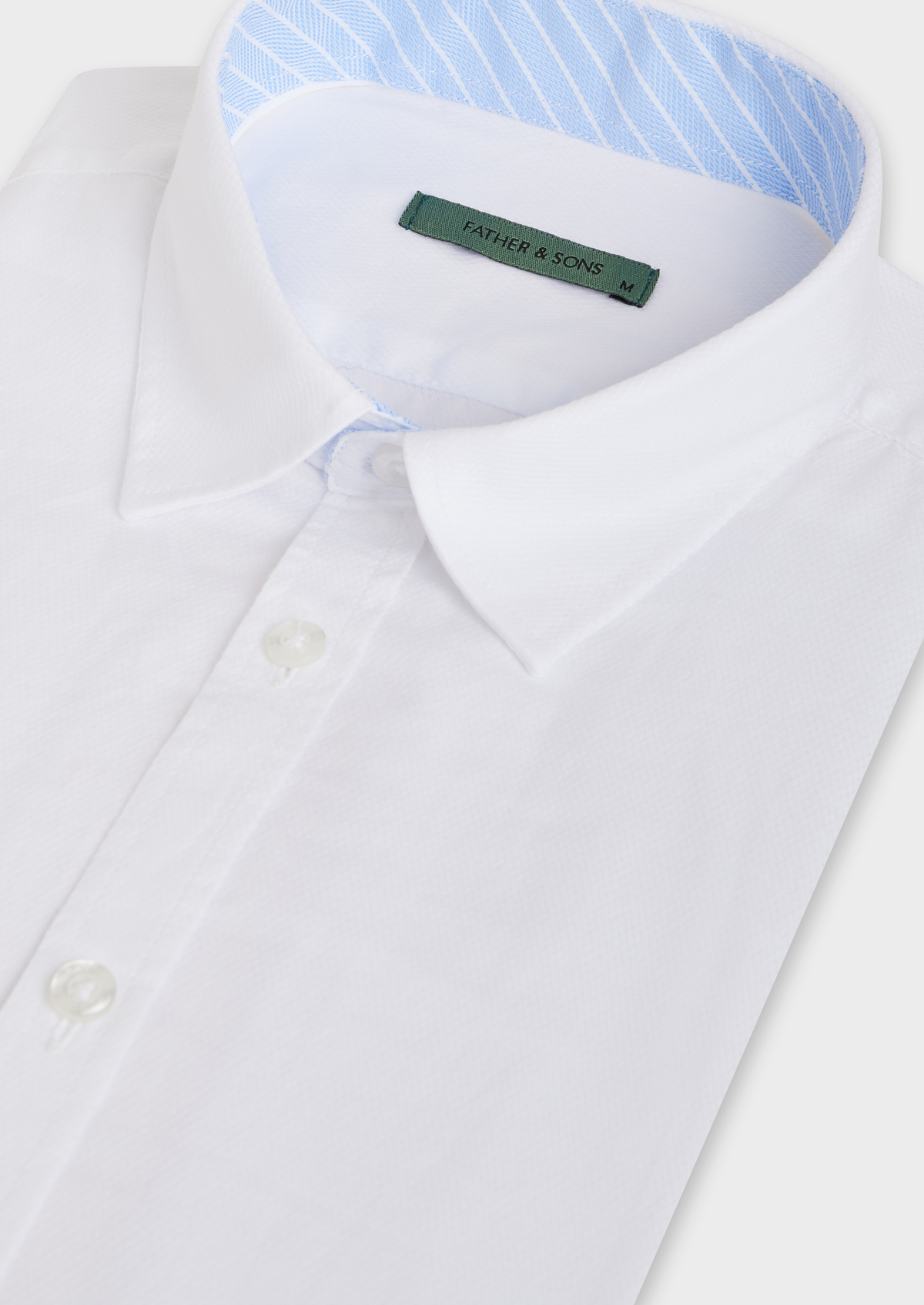 Chemise sport Regular en coton bio façonné uni blanc