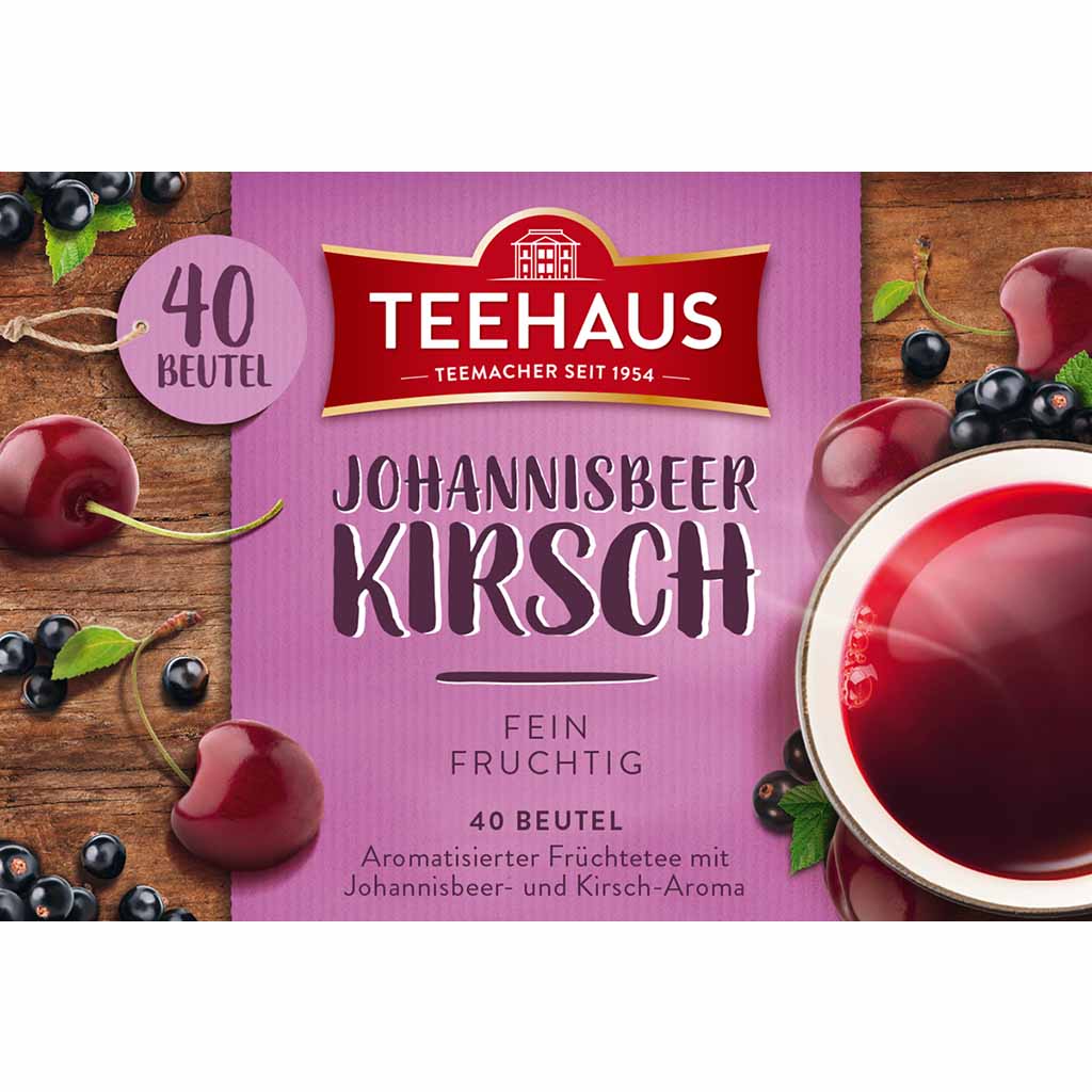 Teehaus Teemischung Johanniesbeer Kirsch 40x2,25g=90g MHD:30.7.27