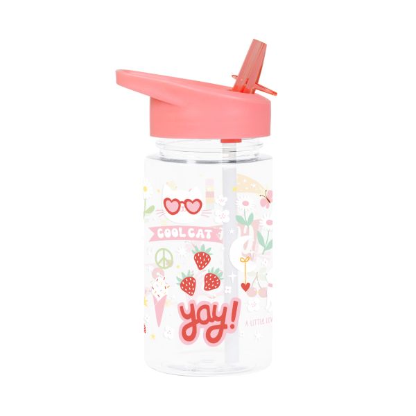 A Little Lovely Company Drinkfles - Fun - 450 ml - Koraalroze