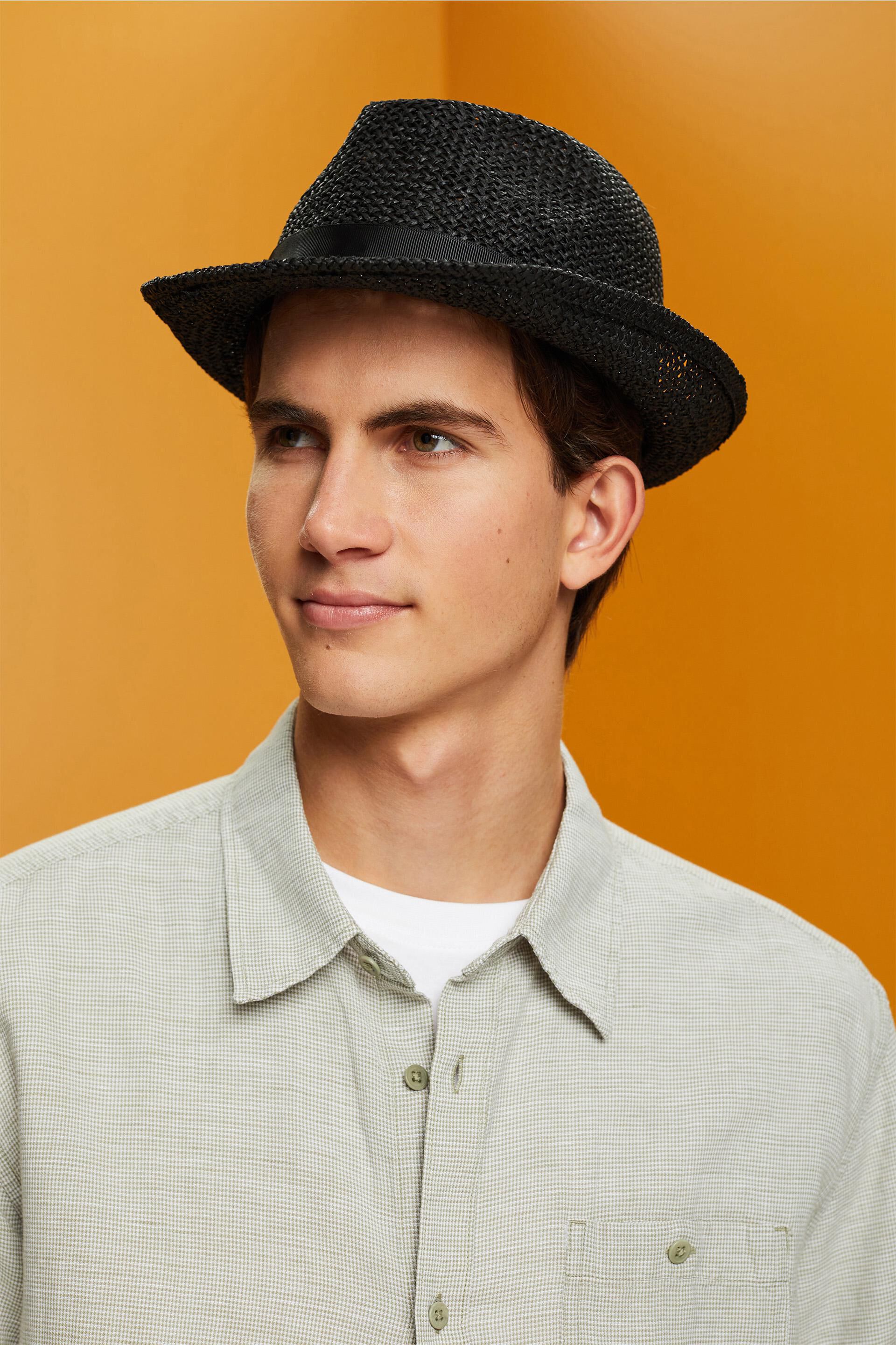 Chapeau trilby tissé