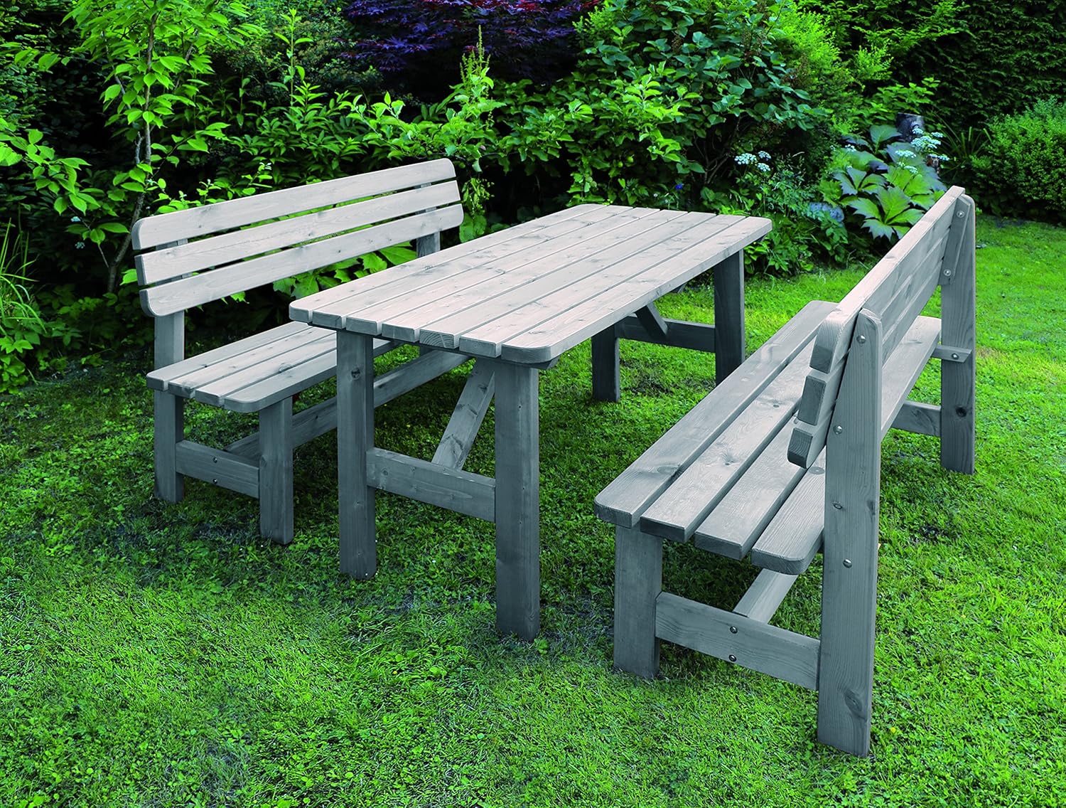 Holz-Garnitur Summer grau