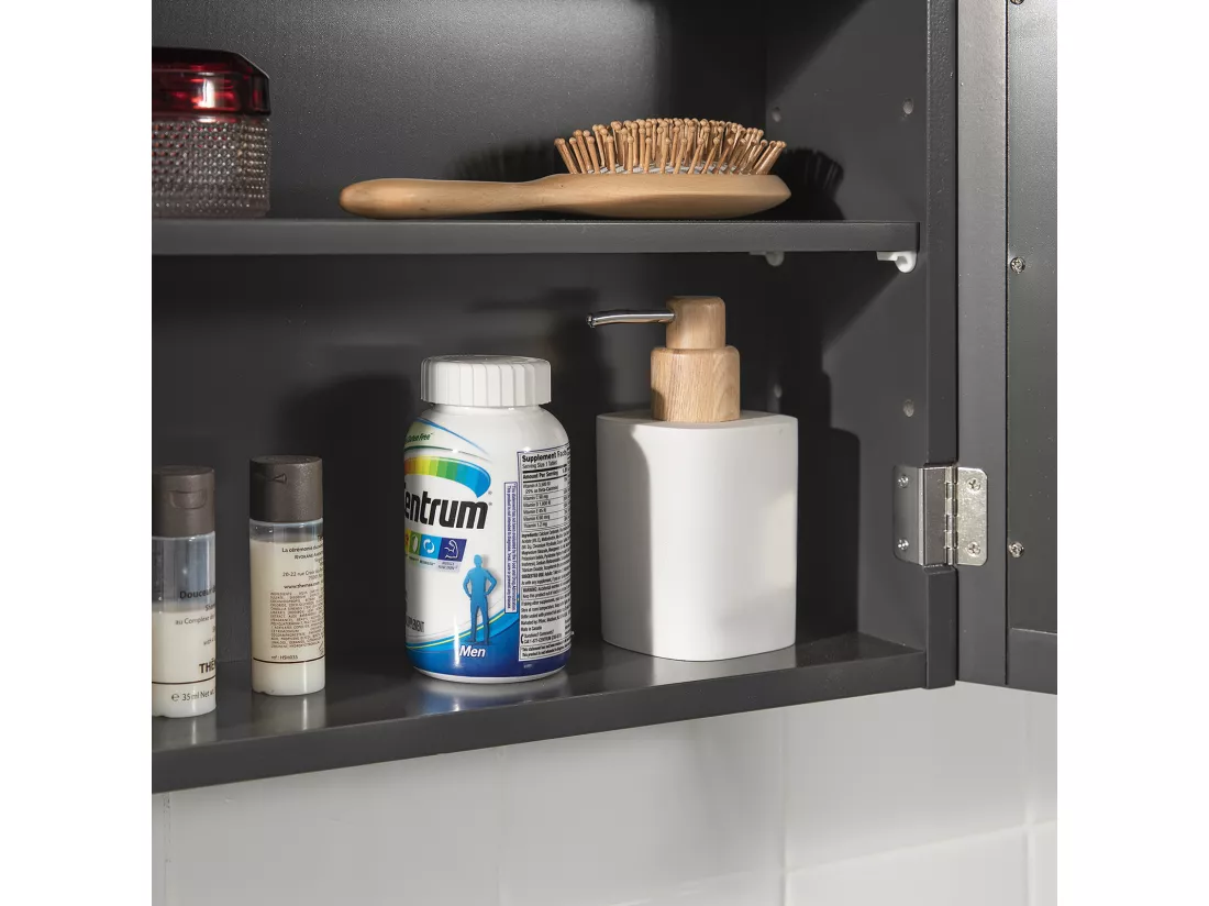 Armoire Miroir Meuble Haut De Salle De Bain Armoire Suspendue Avec Porte Miroir Commode, BZr55-dg