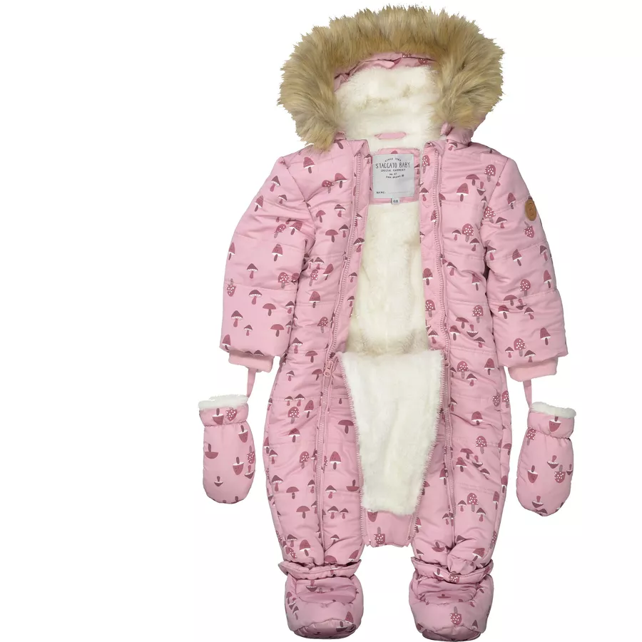 Staccato Schneeanzug vintage rose gemustert