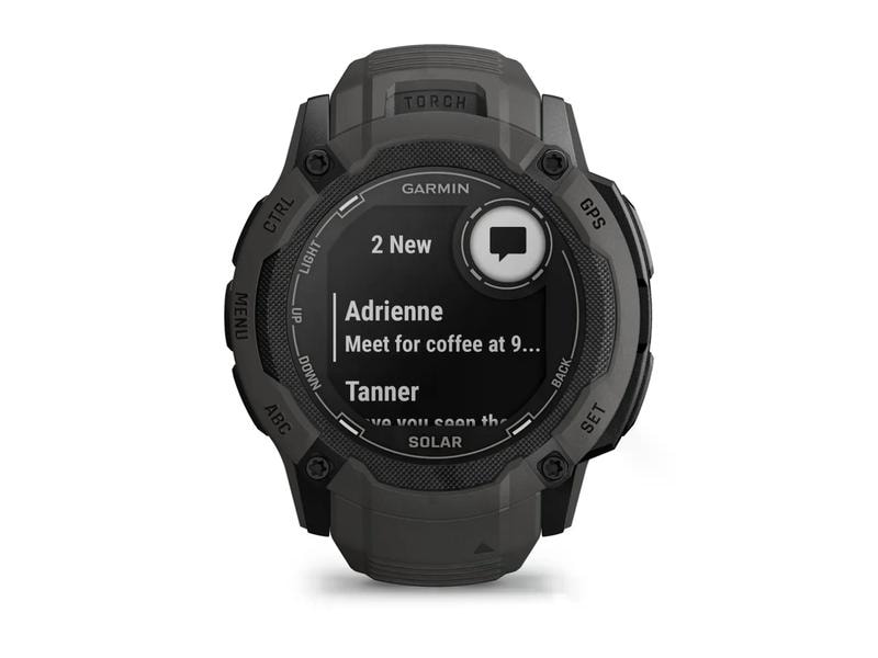 GARMIN Sportuhr Instinct 2X Solar Graphite Multisport-Smartwatch