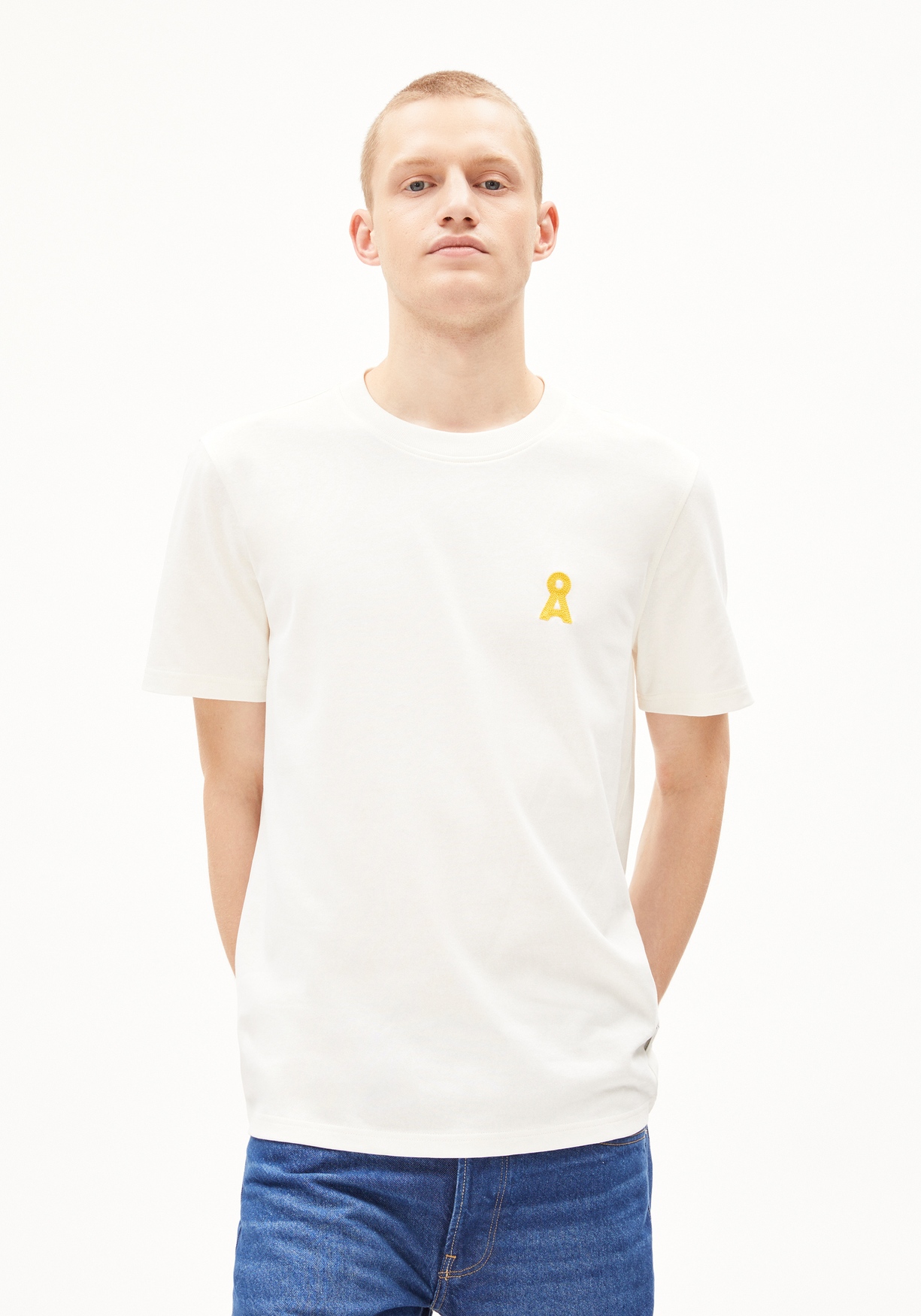 Armedangels T-Shirt Maarkos Iconic Å Light Oatmilk