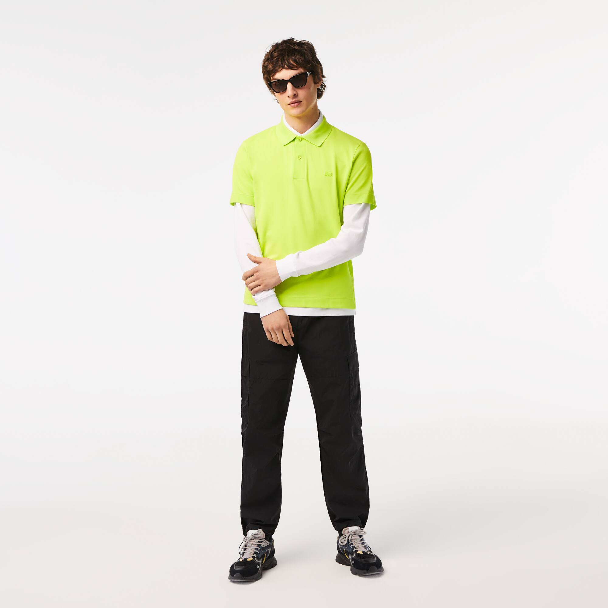 Lacoste Movement Polo piqué ultra léger Manches Courtes - Jaune - Lacoste - Homme