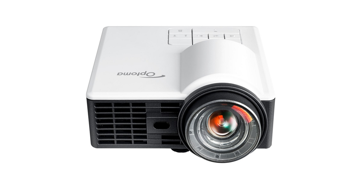 OptomaML1050STi Ultra compacte korte afstand DLP-projector  (Wit/zwart, 1000 HK, 535 ANSI Lumen)