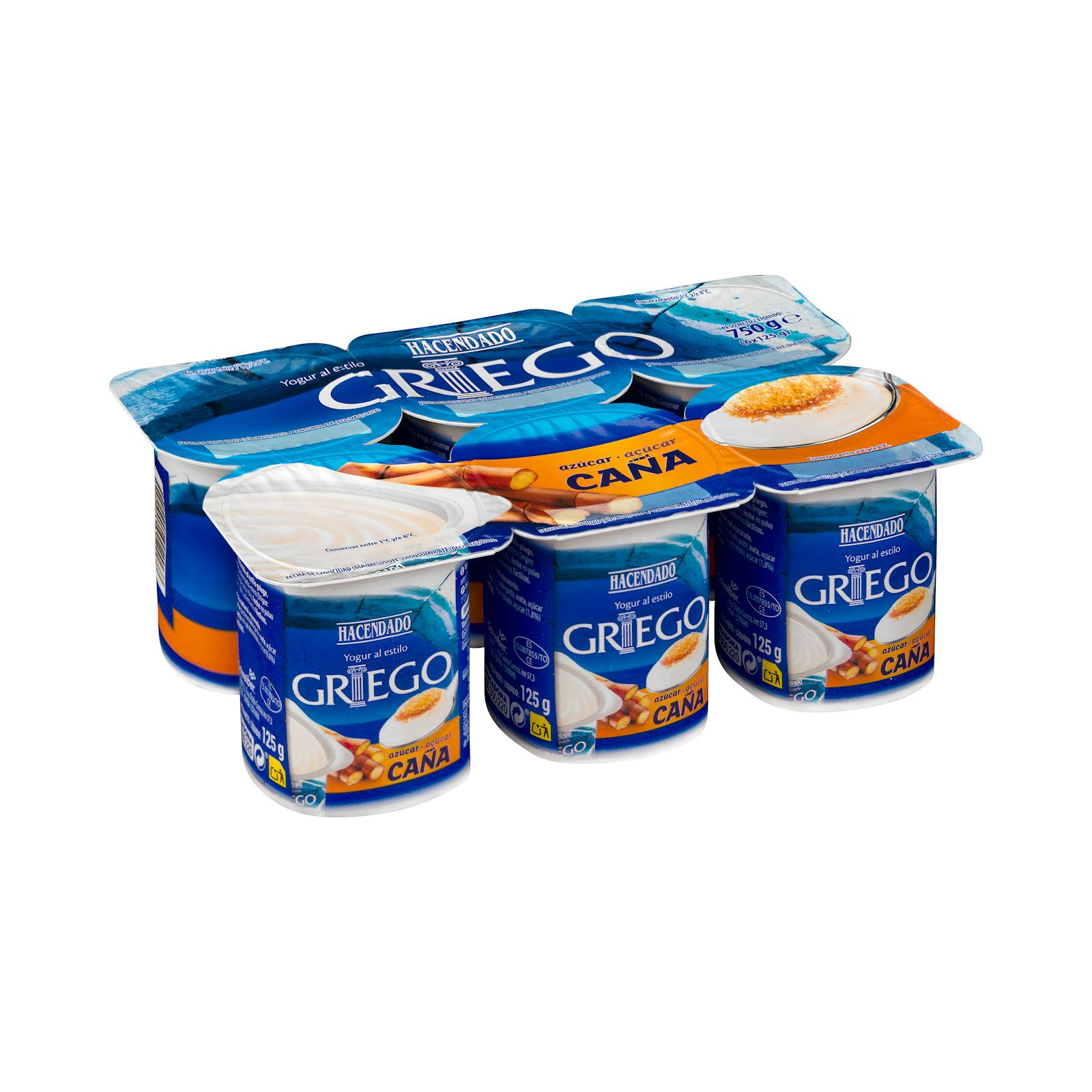 Yaourt grec naturel Hacendado au sucre de canne