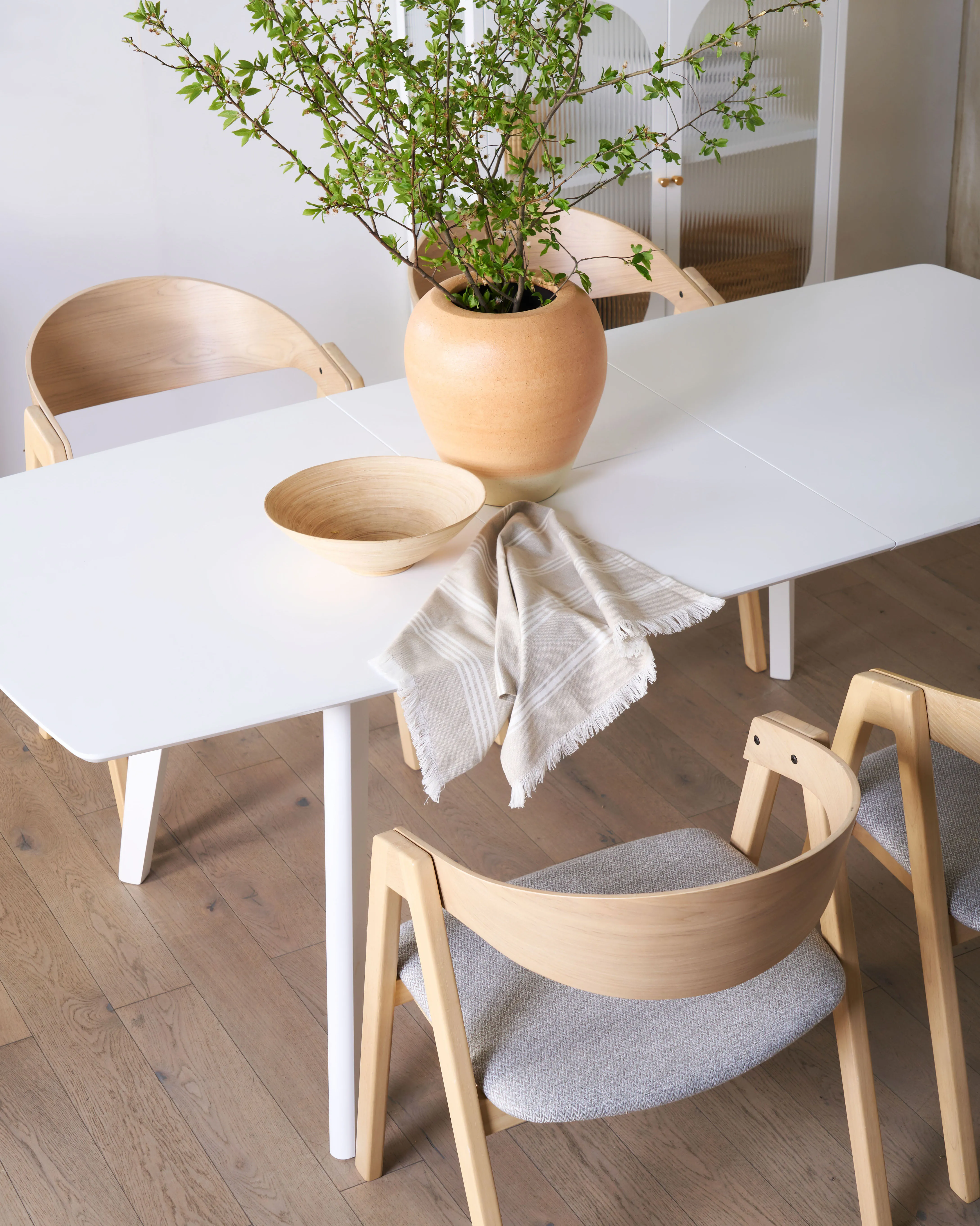 Set van 2 eetkamerstoelen YUBA Hout Lichtgrijs