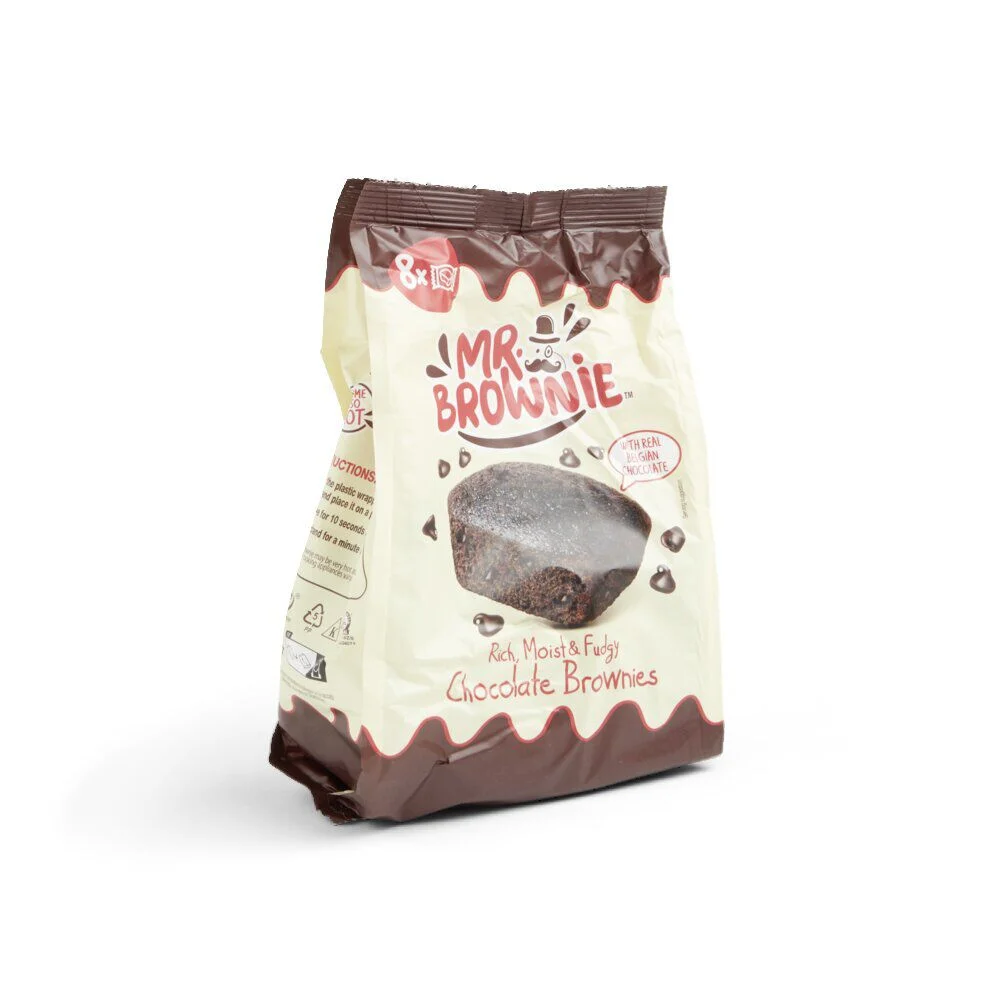 Lot de 8 sachets individuels Mr. Brownie chocolat belge 200g