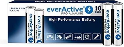 everActive AAA batterijen 200 stuks, Pro Alkaline, Micro LR03 R03 1,5 V, hoogste prestaties, 10 jaar houdbaarheid, 200 stuks
