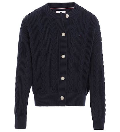 Tommy Hilfiger Cardigan - CaBlå Strik - Desert Sky