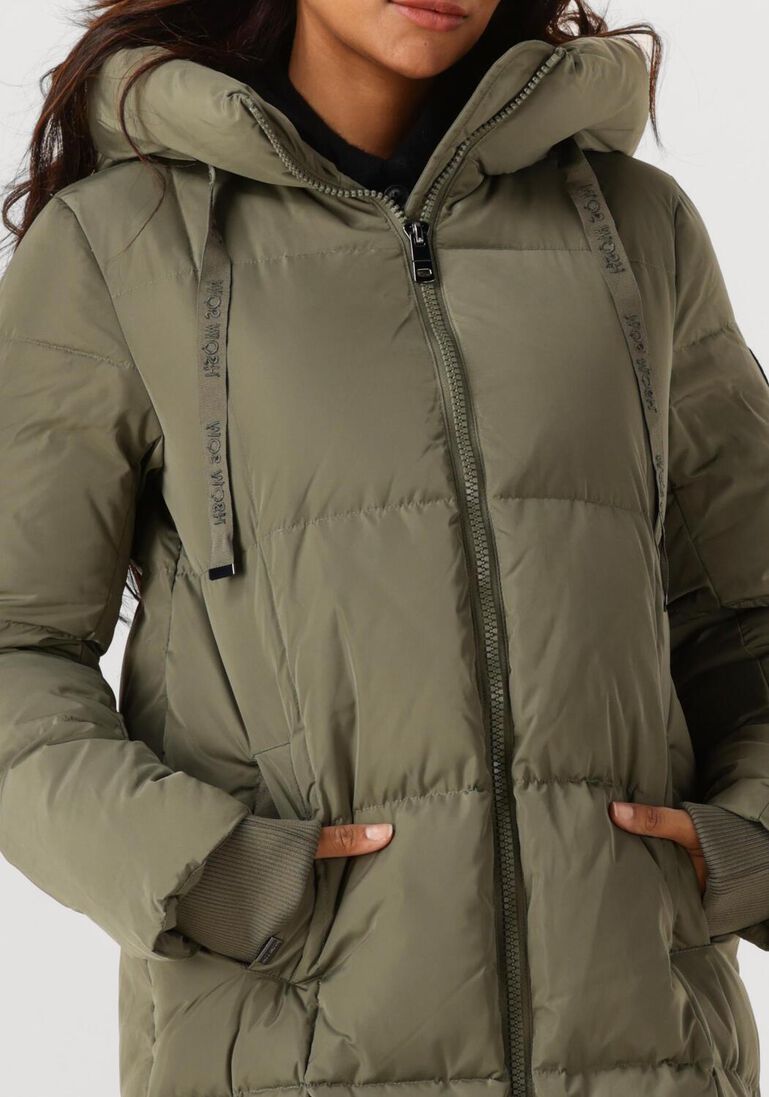 olijf mos mosh gewatteerde jas nova square down coat