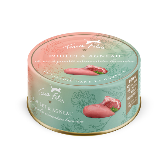 Pâtée pour chat au poulet & agneau 80g