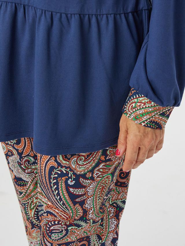 T-Shirt Paisley Bubikragen