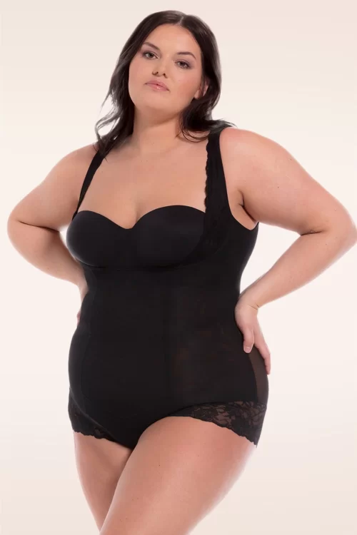 MAGIC Bodyfashion Supercontrol kanten body in zwart