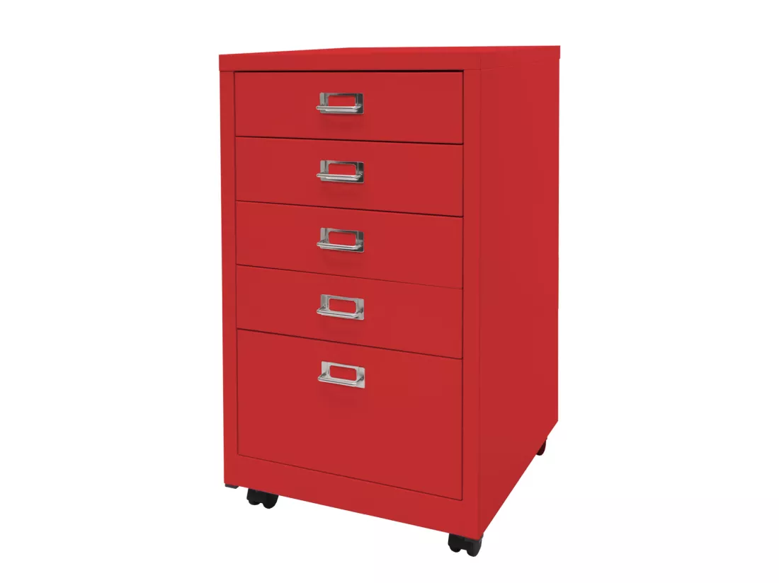 Caisson à roulettes MCW-L49, rouge